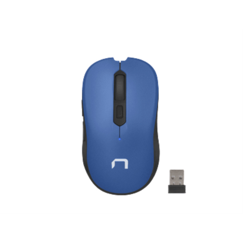 RATON NATEC TOUCAN WIRELESS 1600 DPI OPTICO AZUL BLANCO