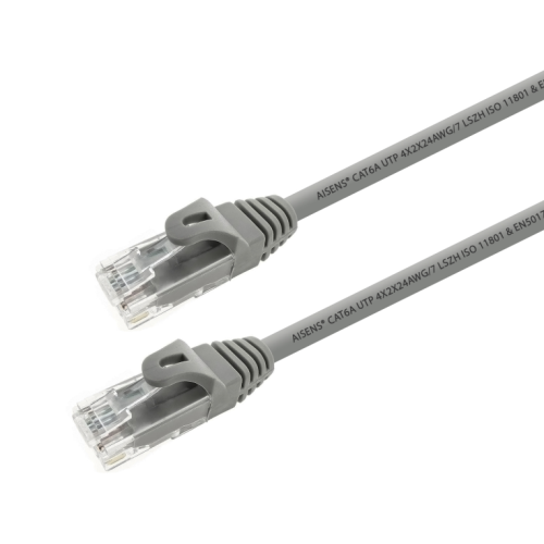 CABLE RED AISENS LATIGUILLO RJ45 LSZH CAT6A UTP AWG24 10M GRIS