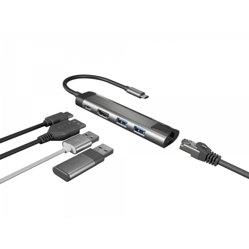 ADAPTADOR 5 IN 1 USB C NATEC FOWLER GO 2X USB 30 HUB HDMI 4K USB C PD
