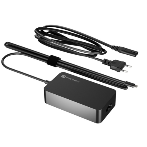 CARGADOR NATEC GRAYLING USB C 45W PARA PORTATILES TABLETS SMARTPHONES
