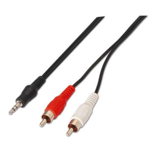 CABLE AUDIO AISENS ESTEREO JACK 35 M 2XRCA M NEGRO 15M