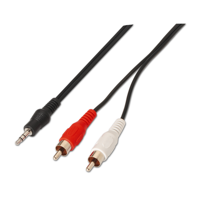 CABLE AUDIO AISENS ESTEREO JACK 35 M 2XRCA M NEGRO 15M