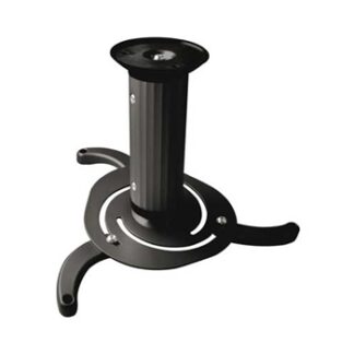TooQ - Soporte de techo para proyector PJ1010TN-B  - giratorio, inclinable - 10Kg - 360º - distancia del techo 80-170mm - negro