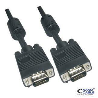 Nanocable - Cable SVGA CON FERRITA de 10m HDB15/M-HDB15/M - Para monitor, proyectores, pizarras, etc