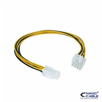 Nanocable - Cable interno de alimentación de 15cm duplicador de 4 pines a 2x4 pines conexión 4PIN/H-4+4PIN/M