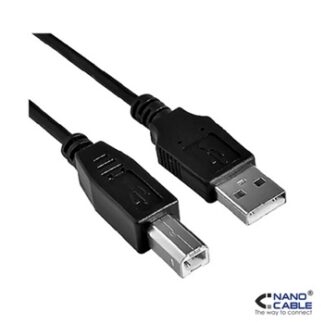 Nanocable - Cable USB 2.0 para impresora de 1,8m conexión A/M-B/M negro