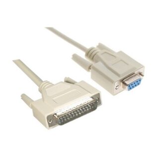 Nanocable - Cable Null Modem DB9 Hembra a DB25 Macho 1.8m