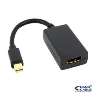 Nanocable - Adaptador Mini DisplayPort a HDMI/H negro 15cm