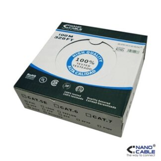 Nanocable - Cable de red bobina UTP CAT.6  de 100m rigido AWG24