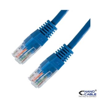 Nanocable - Cable de red latiguillo UTP CAT.6 de 3m - color Azul