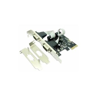 Approx - Tarjeta PCI-Express 2xPuerto Serie incluye adaptador de bajo perfil