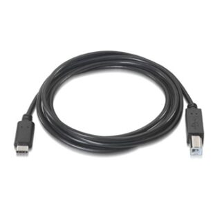 Nanocable - Cable USB 2.0 Impresora 3A USB-C/M-B/M 1M Negro