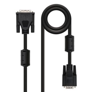 Nanocable - Cable DVI a SVGA, DVI 18+5/M-HDB15/M, negro, 5.0m