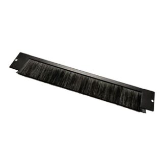 Panel guiacables superior/inferior para racks - Con cepillo - Color negro - 360mm - Para rack de 10"
