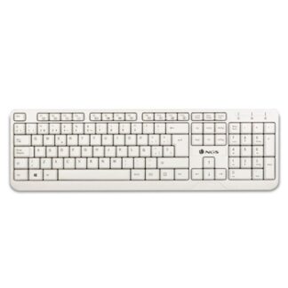 NGS - Teclado Spike - 105 Teclas - Multimedia - Membrana - Color Blanco