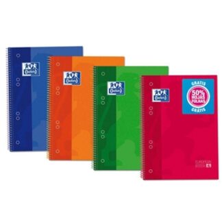 OXFORD CUADERNO EUROPEANBOOK 4 MICROPERFORADO 120 HOJAS 5X5 TAPAS EXTRADURAS CLASSIC A5+