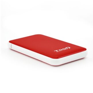 Tooq - Caja externa para discos duros 2.5" SATA I/II/III a USB 3.1 Gen1 con UASP - Roja