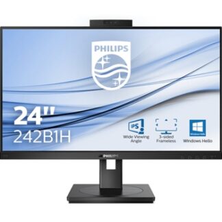 Philips B Line 242B1H/00 Diagonal de la pantalla: 60,5 cm (23.8") 1920 x 1080 Pixeles,Full HD, LED,4ms,Altavoces incorporados, WEBCAM, VGA, DVI-D, DP, USB, VESA, Regulable altura