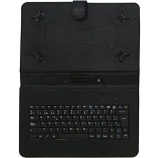 Talius - Funda para tablet 10.1" con teclado - USB Tipo-C y micro USB - Negro