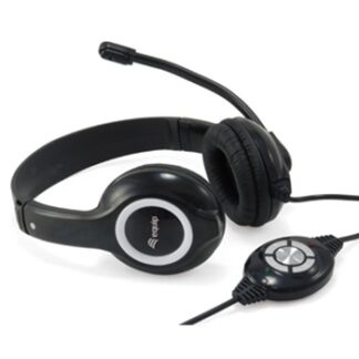 Equip - Auriculares USB Equip Life - Micrófono - Control de volumen - Cable 2m - Negro/blanco