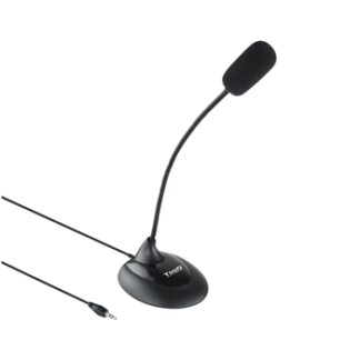 TooQ - Micrófono multimedia flexible Jack 3.5 mm - Negro