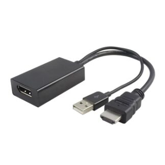 Adaptador HDMI V1.4 M - Displayport V1.2 H con USB/M - Negro