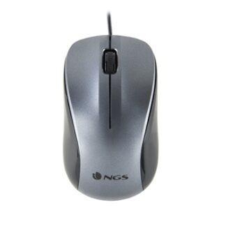 NGS - Ratón óptico Wired Mouse Crew - Con cable - 1200 DPI - Gris