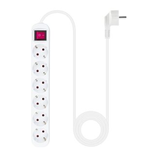 Nanocable - Regleta 6 Tomas Interruptor 1.4 M - Blanca
