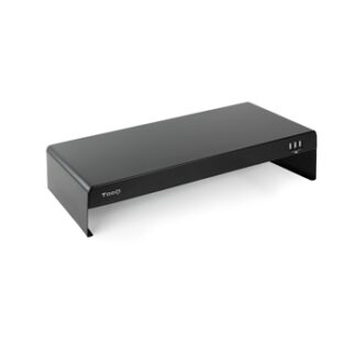 TooQ - Soporte elevador para monitor/portátil con 3 puertos USB - Negro