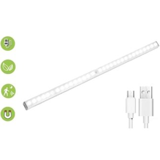 Phasak - Lámpara con 36 leds y sensor movimento magnética 50cm para armarios rack