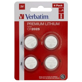 VERBATIM PILAS PLANAS DE LITIO 3V - CR2025 (4 PACK)