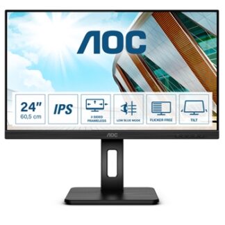 AOC Monitor 24P2Q 61cm/24" (1920x1080) 16:9 4ms HDMI DVI VGA DisplayPort VESA Pivot Speaker Full HD Black
