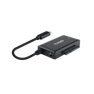 Tooq - Adaptador USB 3.0 USB-C a SATA para discos duros de 2.5" y 3.5" con alimentador