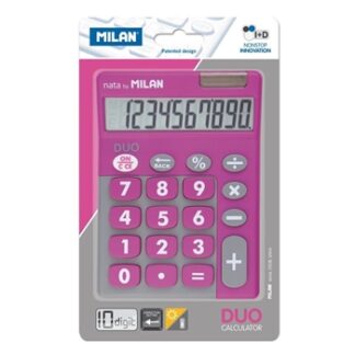 MILAN CALCULADORA TOUCH DUO 10 DIGITOS DUAL BLISTER ROSA