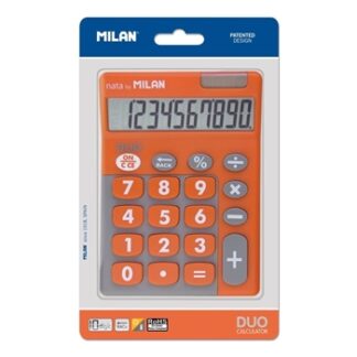 MILAN CALCULADORA DUO 10 DIGITOS DUAL BLISTER NARANJA