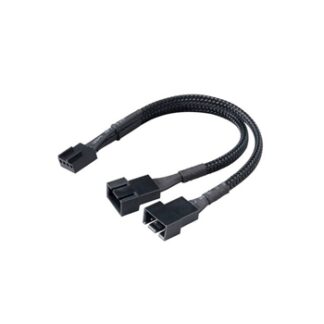 Cable divisor PWM 04P para 2 ventiladores negro 15cm