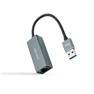 CONVERSOR USB3.0 ETHERNET GB Mbps, GRIS 15 CM