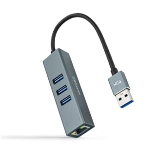 CONVERSOR USB3.0 ETHERNET GB+3xUSB3.0 GRIS 15 CM