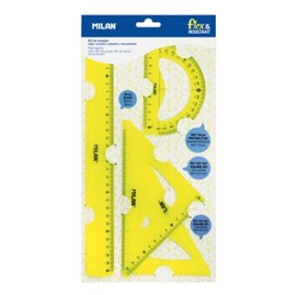 MILAN KIT DE 4 REGLAS FLEX&RESISTANT AMARILLO TRANSLUCIDO