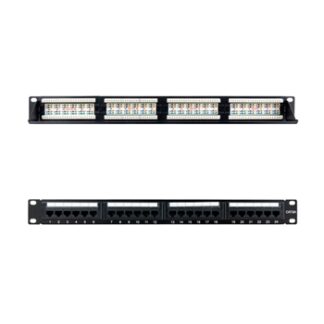 PANEL PARCHEO 24 PUERTOS CAT.6A UTP 19 1U NEGRO