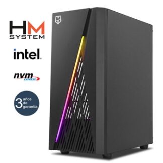 HM System Intel Frost C2 Gaming - Torre RGB - Intel Core i5-12400F - 16GB - 500GB M.2 NVMe - RTX 3050 8GB - 700 W - NOODD - 3 años garantía - 30 días DOA