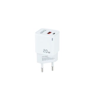 TooQ - CARGADOR DE PARED USB-C/PD + USB-A/QC 20W