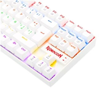 Redragon - KUMARA Teclado Mecánico Gaming Red Switch RGB Español Blanco REACONDICIONADO
