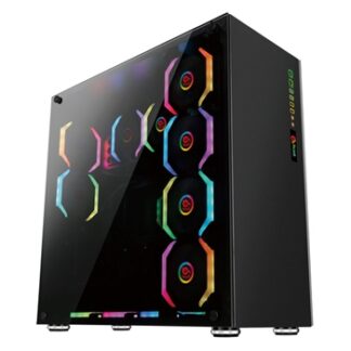 Talius Avalon - EATX - 4x120mm laterales RGB - 12x2.5"/3.5" - 3 x 2.5" - 7 ventiladores opcionales - Admite líquida hasta 240mm - Laterales de cristal templado - 560x570x240mm