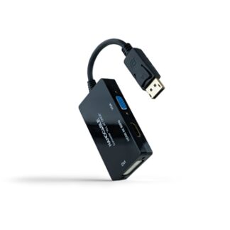 CONVERSOR DP A HDMI/H, DVI/H, VGA/H NEGRO 20 CM