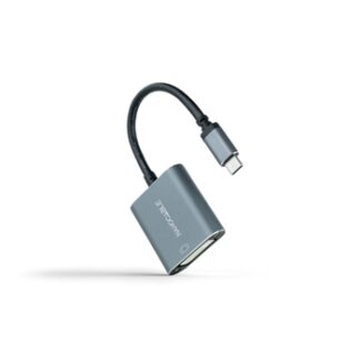 CONVERSOR USB-C A DVI ALUMINIO GRIS 15 CM