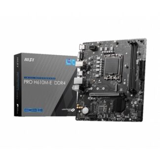 Placa base 1700 microATX MSI Pro H610M-E DDR4 - 2xDDR4 (hasta 64GB 3200 Mhz OC) - 4xSATA - 1xM.2 - USB 2.0 (4/4) - USB 3.2 (2/2) - VGA - HDMI