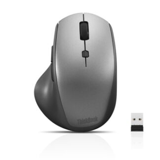 Lenovo Thinkbook 600 wireless media - Ratón inalámbrico - Óptico - 2400DPI - Gris