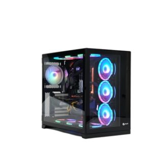 TALIUS CAJA PC GAMING ZEUS BLACK. VENTANA CRISTAL TEMPLADO FRONTAL Y PUERTA LATERAL. ESTRUCTURA MODULAR DOBLE CAMARA. USB 3.0 (NO INCLUYE VENTILADORES)