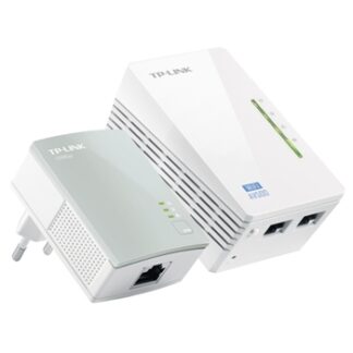 HOMEPLUG WIFI TP-LINK TL-WPA4220KIT 300MB AV600 CON 2 PUERTOS ETHERNET KIT COMPUESTO DE UN TL-WPA4220 Y UN TL-PA4010